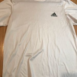 White adidas dri fit shirt